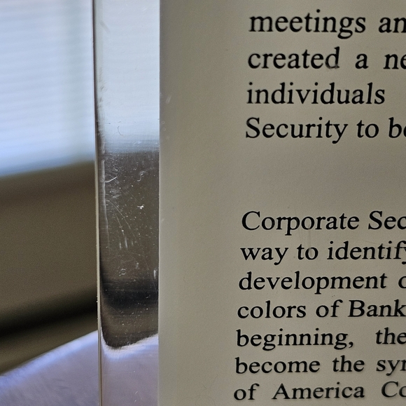 Bank of America Security Pin Encased in Acrylic - Picture 3 of 4